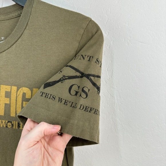 Grunt Style Tshirt Womens S Green Black This We'll‎ Defend US Army Short Sleeve - Picture 5 of 6